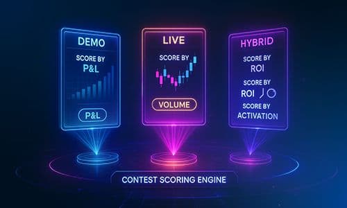 Contest Design Patterns: Demo vs Live vs Hybrid for FX Brokers